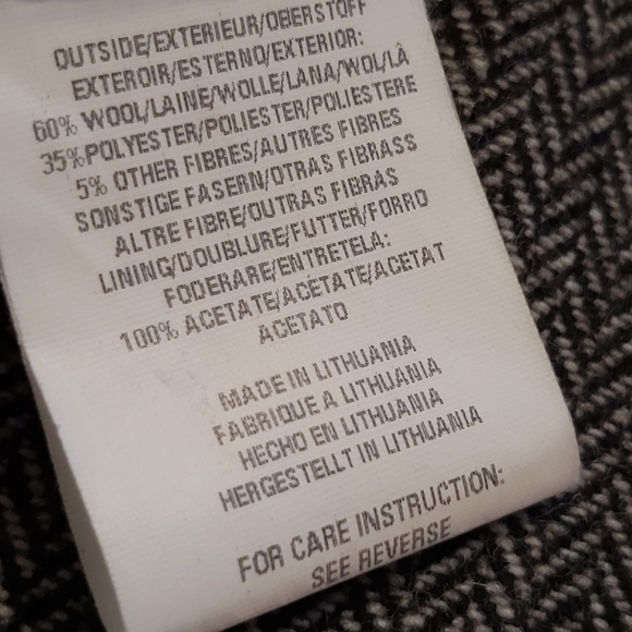 Mexx blazer womens 10 black white mix tweed single button lined wool blend - Picture 5 of 6